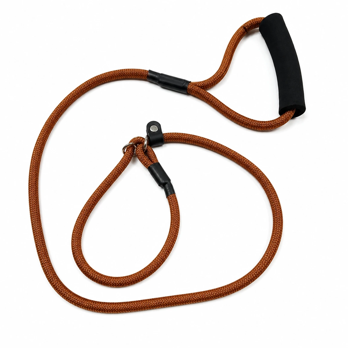 Adjustable nylon dog leash with soft foam handle for small dogs