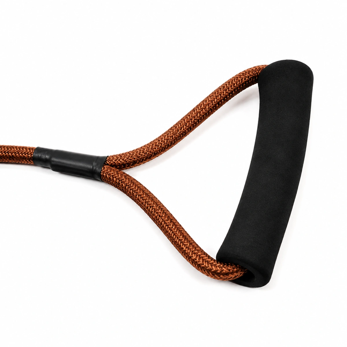 Soft foam handle detail of adjustable nylon dog leash