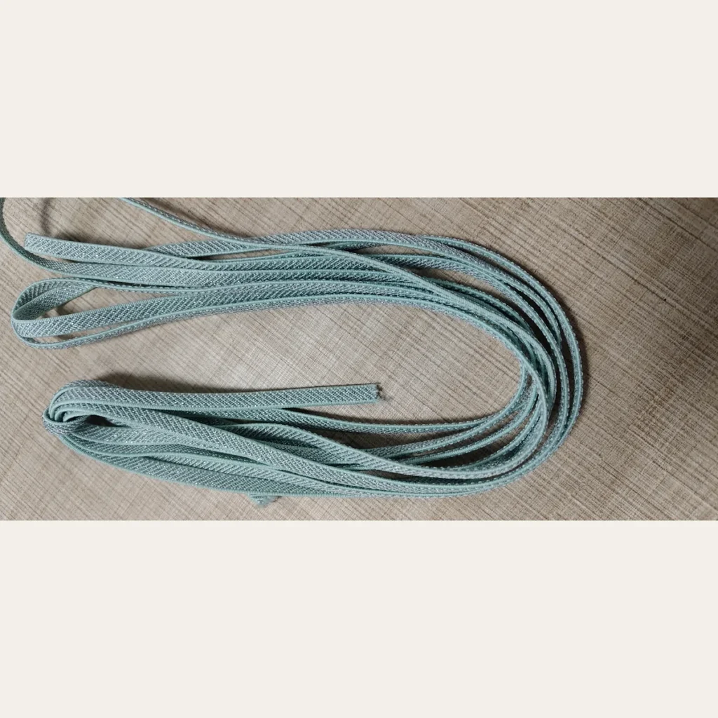 6mm silver lurex elastic band with metallic yarn for footwear and accessories